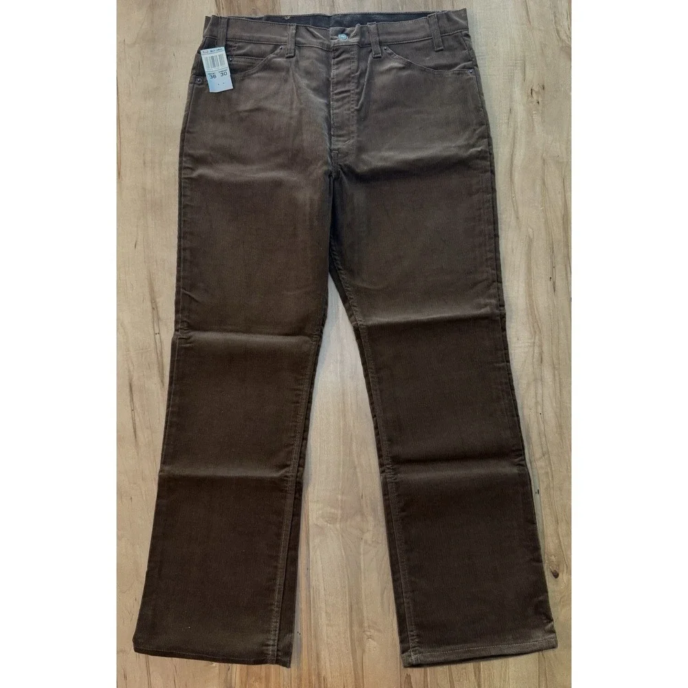Vintage Levi's 517 Mens 36x32 Bootcut Brown Corduroy Pants White Tag Deadstock